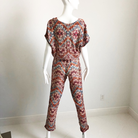Jumpsuit Pants Raga Dancing in the Desert Crossover Drawstring Waist NWT Sz XS - Picture 5 of 7